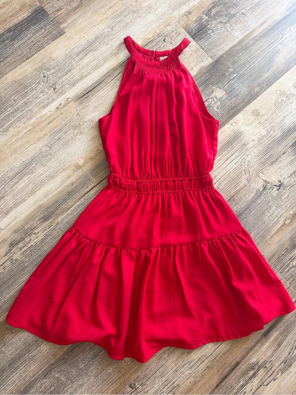 Girls Red Halter Dress - Unbranded